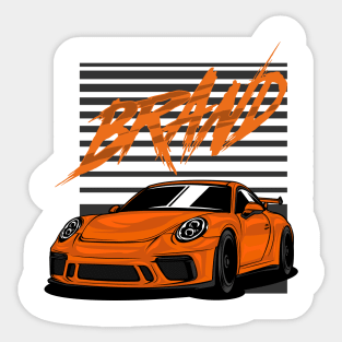 Orange Lovely GT4 Power of Germany car Sticker